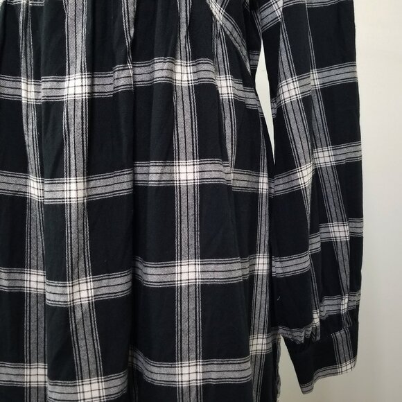 NEW Knox Rose Plaid Flannnel Babydoll Dress L Womens casual Boho Cottagecore - Picture 3 of 9
